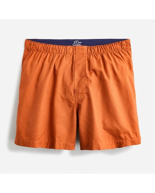 J.Crew Boxer Shorts In Garmentdyed Brokenin Organic Cotton Ox in