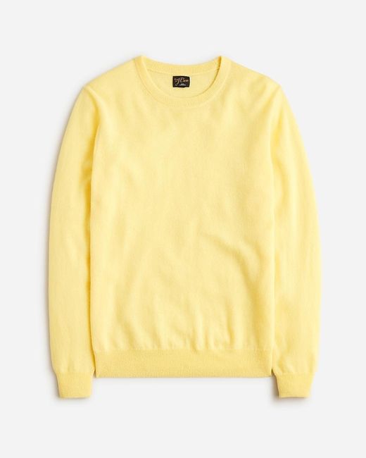 J.Crew Yellow Cashmere Crewneck Sweater for men