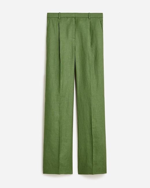 J.Crew Green Tall Wide-Leg Essential Pant