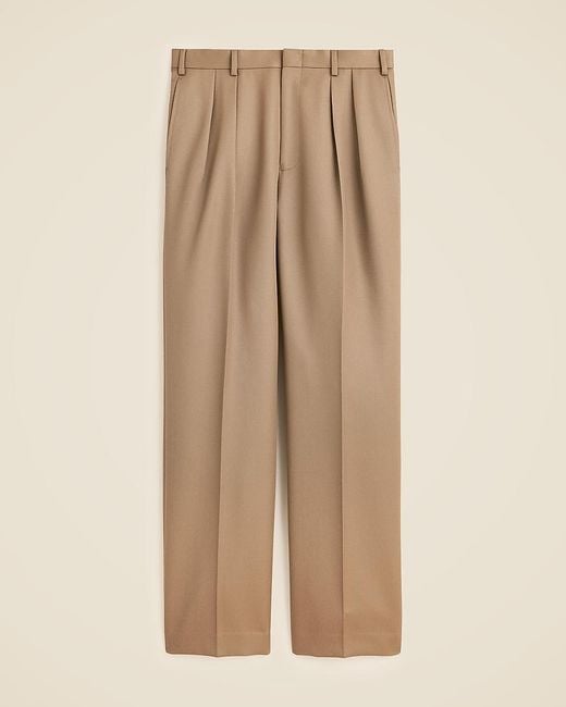 J.Crew Natural Relaxed-Fit Double-Pleated Trouser for men