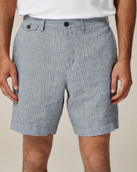 J.Crew Blue "8.5" Linen Short" for men