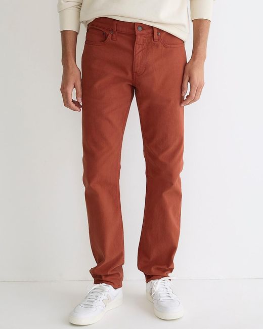 J.Crew Red 484 Slim-Fit Garment-Dyed Five-Pocket Pant for men