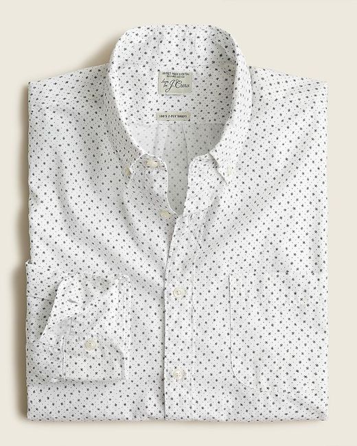 J.Crew Gray Tall Secret Wash Organic Cotton Poplin Shirt for men