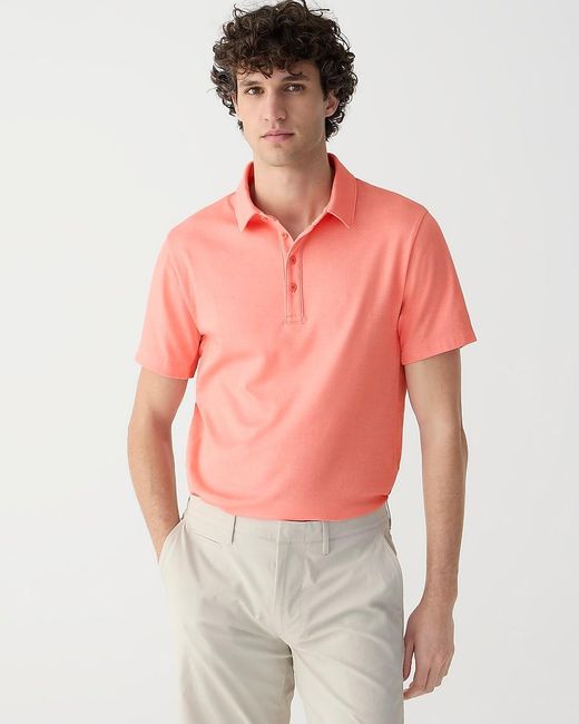 J.Crew Red Tall Performance Polo Shirt With Coolmax for men