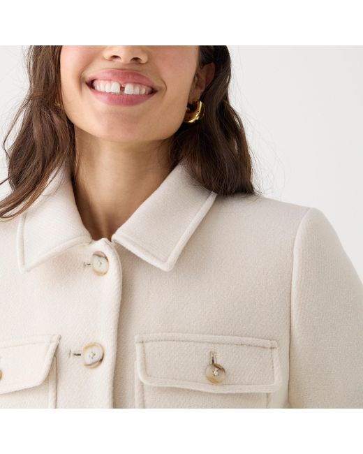 J.Crew Lady Jacket In Italian Stadiumcloth Wool in Natural Lyst