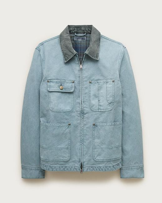 J.Crew Blue Wallace & Barnes Zip-Front Chore Jacket for men