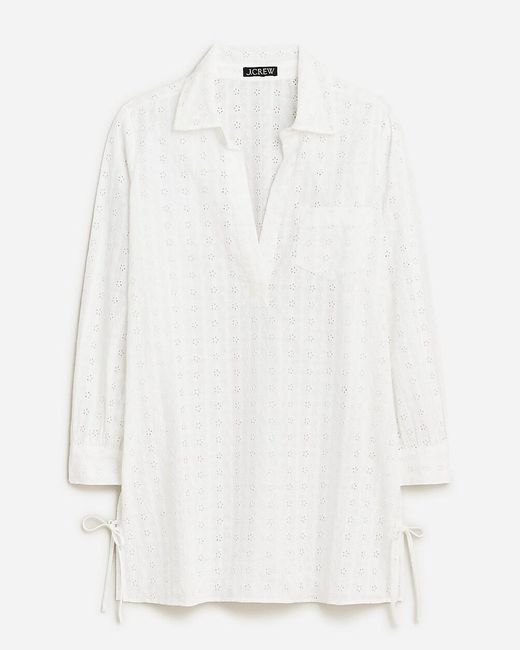 J.Crew Natural Eyelet Side-Tie Tunic