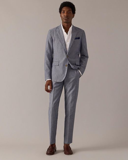 J.Crew Gray Ludlow Slim-Fit Unstructured Suit Jacket for men
