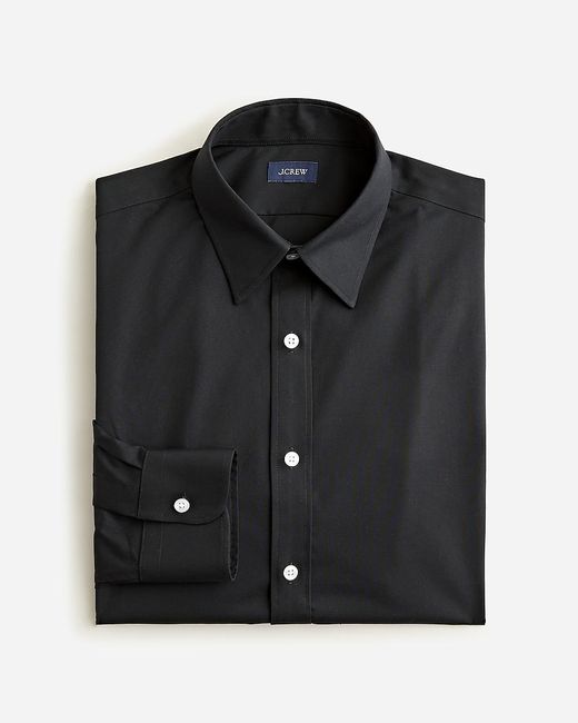 J.Crew Black Slim Bowery Wrinkle-Free Dress Shirt With Point Collar for men