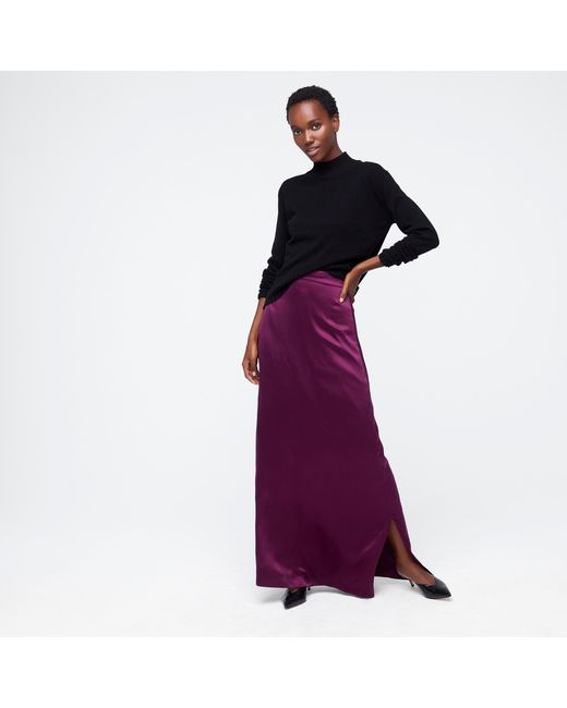 J.Crew Silk Slip Skirt in Purple Lyst