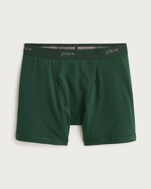 J.Crew Green Stretch 4" Boxer Briefs for men