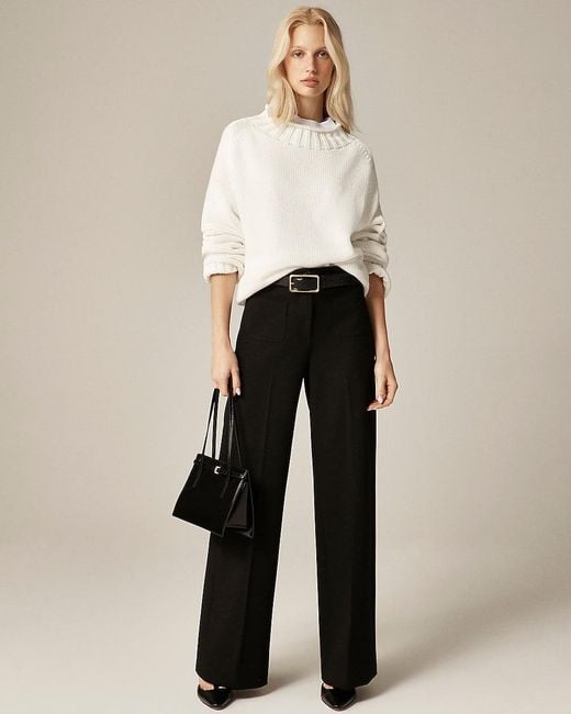 J.Crew White Petite Carolina Pant