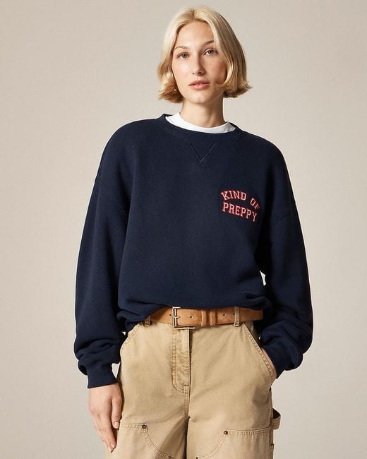 J.Crew Blue "Classic-Fit "Kind Of Preppy" Graphic Crewneck