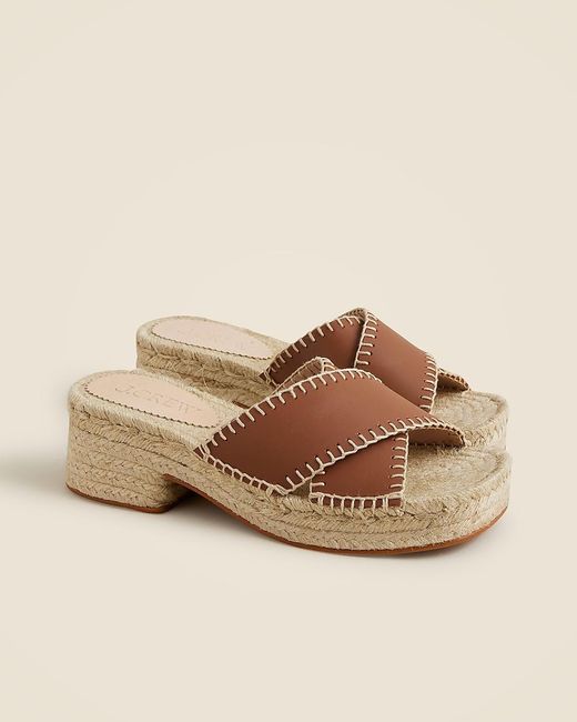J.Crew Natural Made-In-Spain Block-Heel Espadrilles