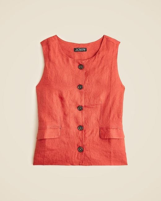 J.Crew Red Crewneck Vest