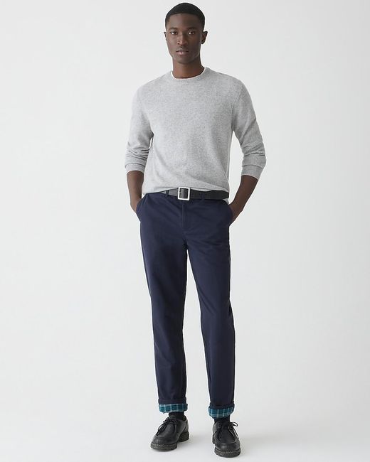 J.Crew Blue Straight-Fit Flannel-Lined Cabin Pant for men