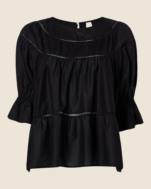 J.Crew Black Merlette Sol Top