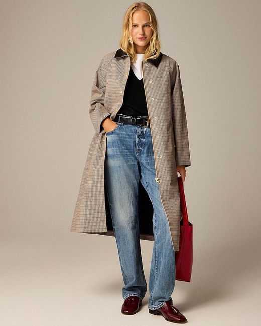 90's J.CREW】Wool Plaid Long Jacket 90s J Crew Jacket - Etsy