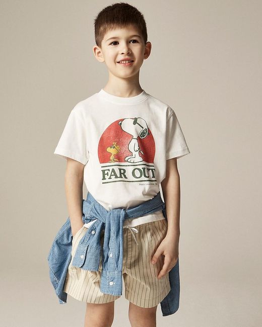 J.Crew Blue Peanuts X Crewcuts "Far Out" Graphic T-Shirt for men