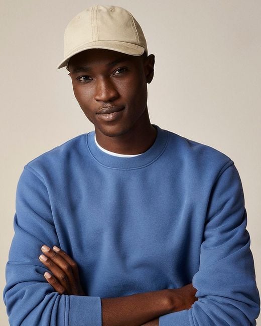 J.Crew Natural Washed Canvas Baseball Cap for men