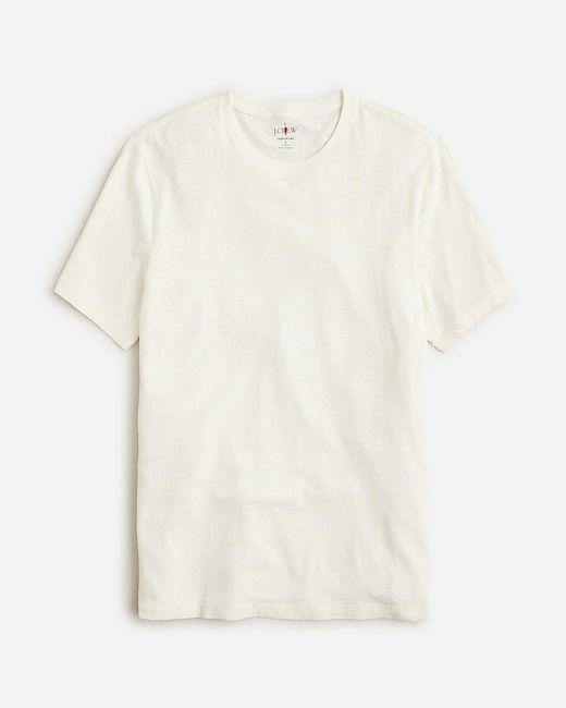 J.Crew White Tall Hemp-Organic Cotton Blend T-Shirt for men