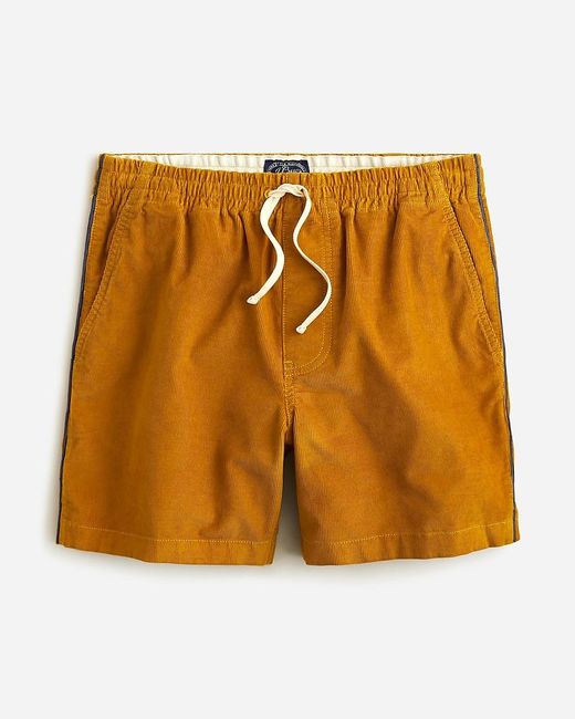 J.Crew White 6" Corduroy Dock Short With Piping for men