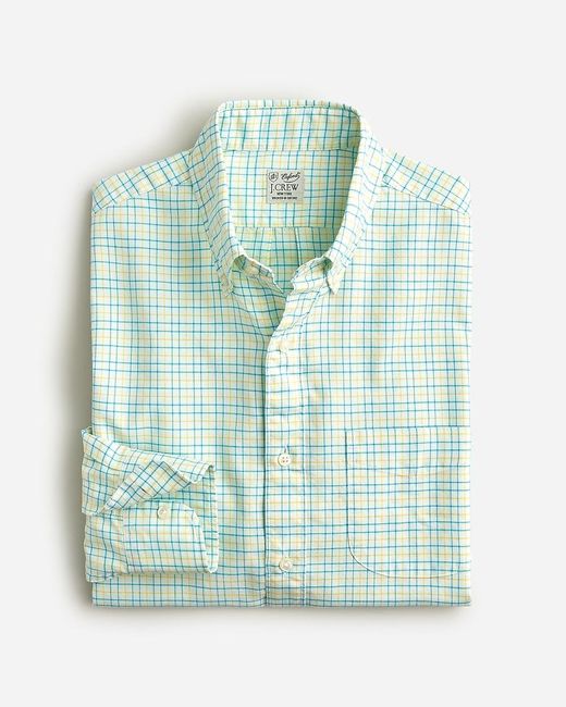 J.Crew Green Broken-In Organic Cotton Oxford Shirt for men