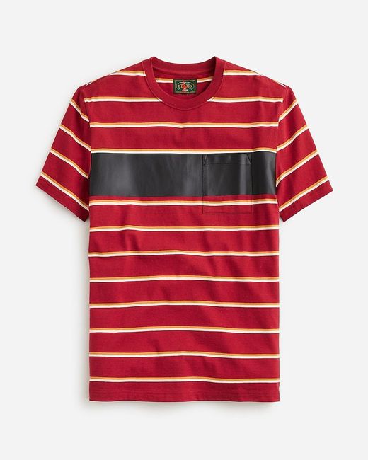 J.Crew Red Beams Plus X Striped T-Shirt With Applied Detail for men