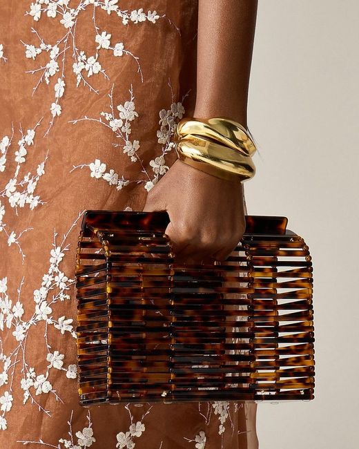 J.Crew Brown Tortoise Shell Clutch