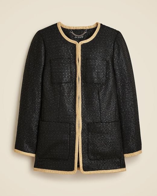 J.Crew Blue Lacquered Tweed Jacket