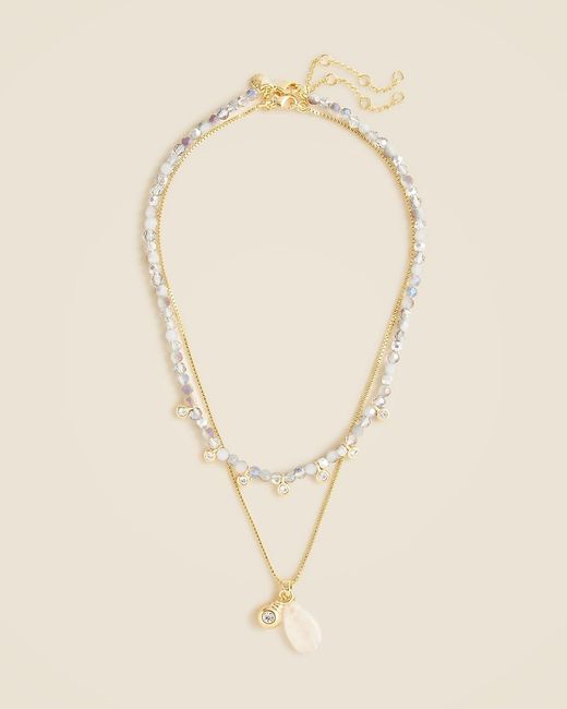 J.Crew Brown And Stone Necklaces Set