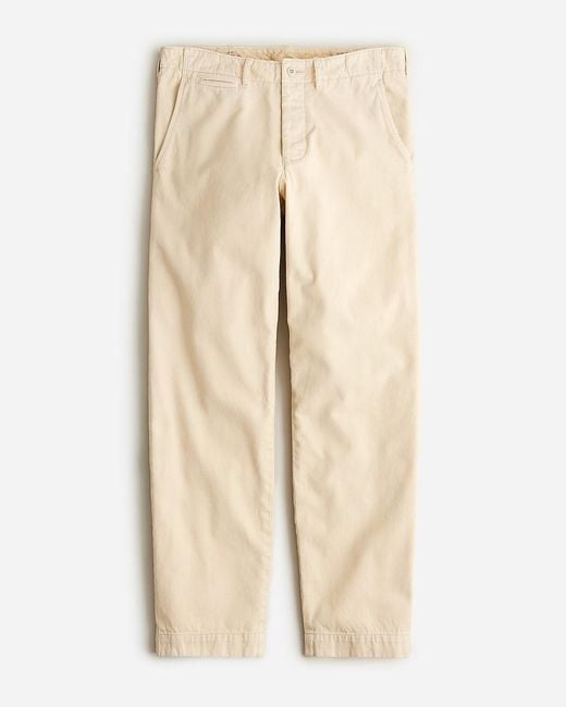 J.Crew Natural Wallace & Barnes Selvedge Officer Chino Pant for men