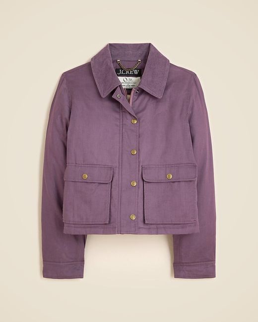 J.Crew Red Cropped Barn Jacket