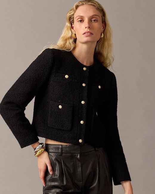 J.Crew Black Collection Cropped Lady Jacket