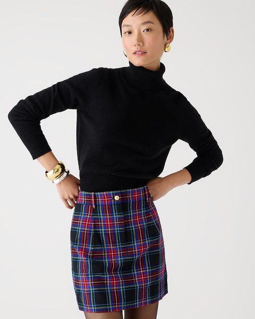 J.Crew Black Trouser Mini Skirt