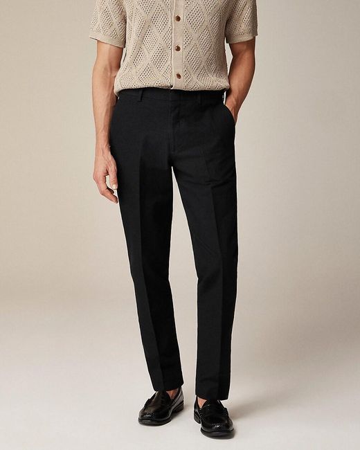 J.Crew Black Ludlow Slim-Fit Unstructured Suit Pant for men