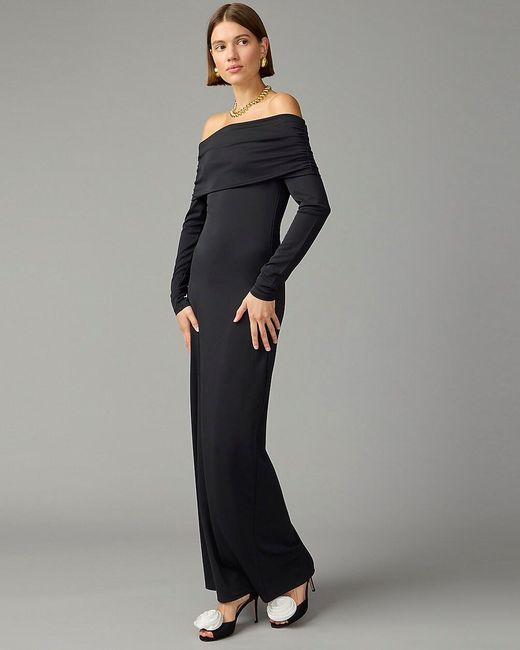 J.Crew Black Collection Off-The-Shoulder Dress