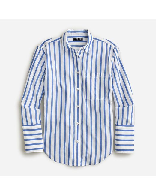 J.Crew Garçon Cotton-blend Voile Shirt In Tidewater Stripe in Blue | Lyst
