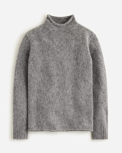 J.Crew Gray Brushed Wool Rollneck Sweater for men