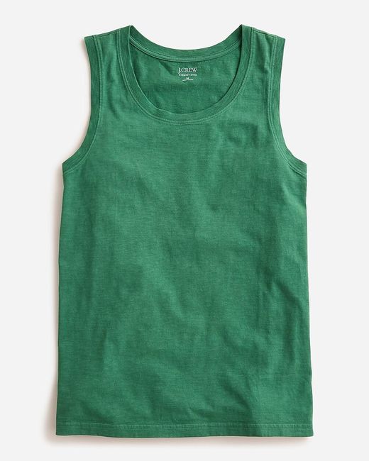 J.Crew Green Tall Garment-Dyed Slub Cotton Tank Top for men