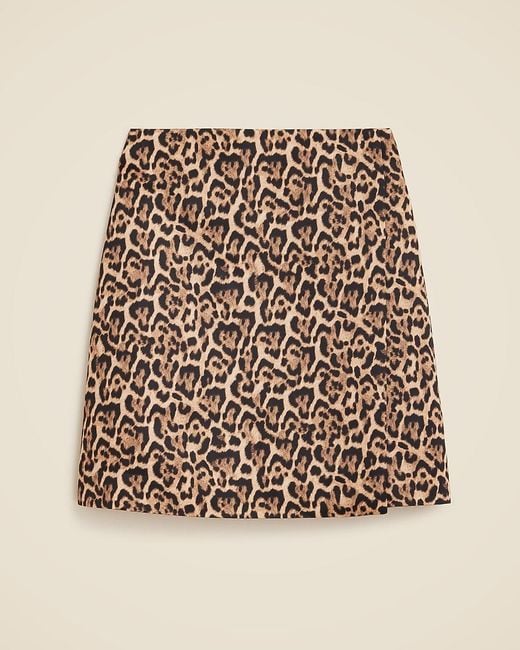 J.Crew Natural Leopard-Print Wrap Skirt