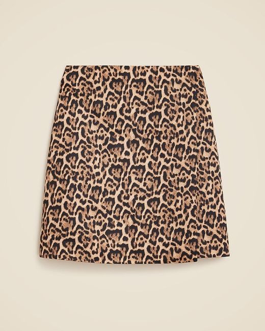 J.Crew Natural Leopard-Print Wrap Skirt