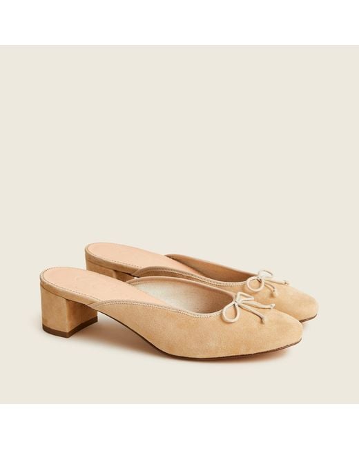 J.Crew Natural Kate Block-heel Ballet Mules