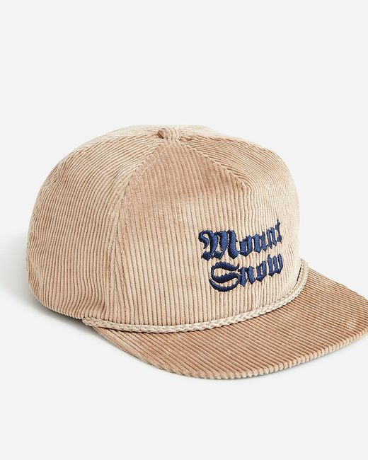 J.Crew Natural Mount Snow X Embroidered Baseball Cap for men