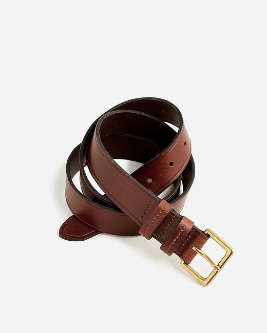 J.Crew Brown Italian Pull-Up Leather Belt for men
