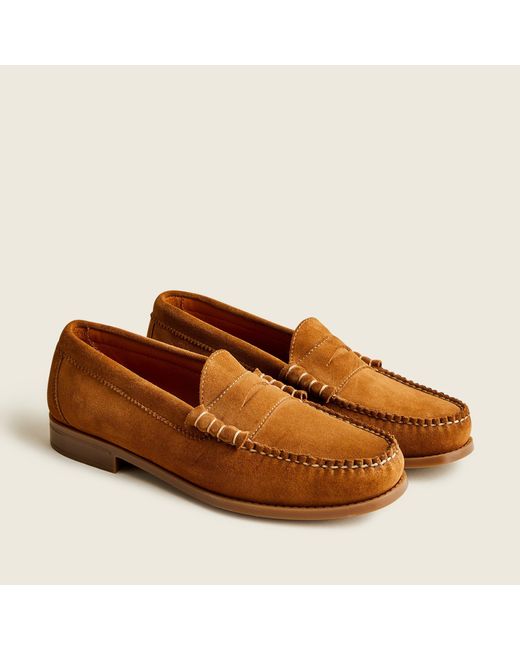 J.Crew Brown Camden Loafers In English Suede for men