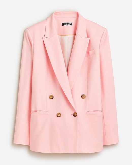 J.Crew Pink Relaxed Double-Breasted Blazer