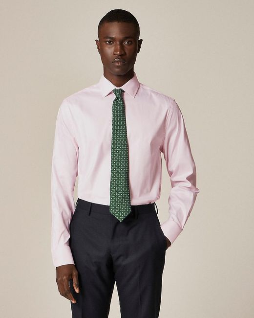 J.Crew Pink Slim Bowery Performance Stretch Dress Shirt With Spread Collar for men