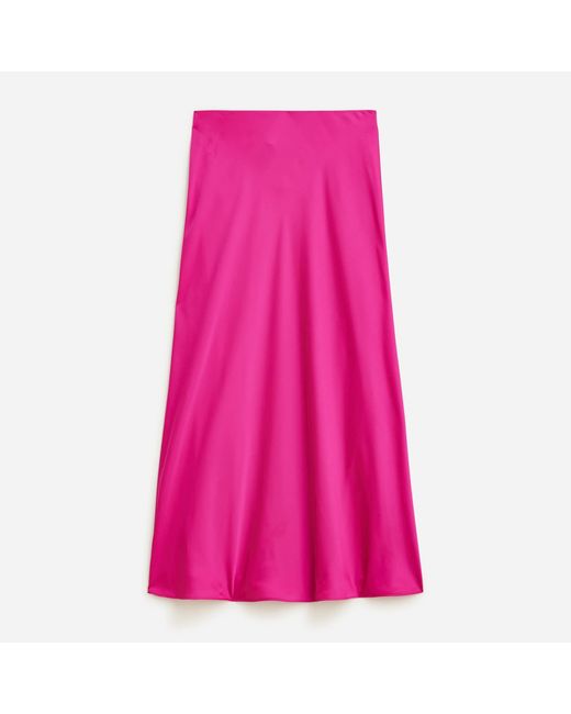 J.Crew Slip Skirt In Velvet in Pink Lyst