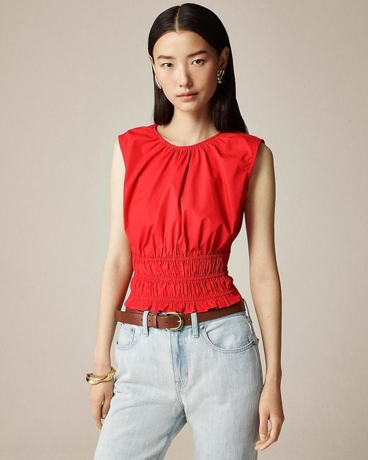 J.Crew Red Hyacinth Top